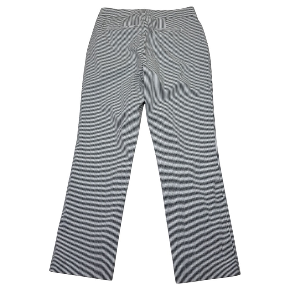 Ecru Madison Crop Straight Leg Pants Blue Stripe - Picture 2 of 14